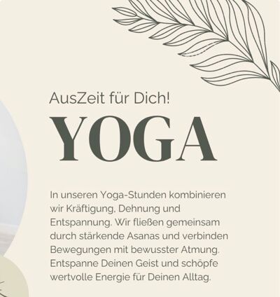 Yoga - Auszeit für Dich