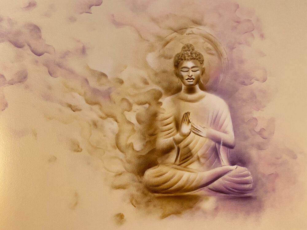 unsere Buddha-Wand