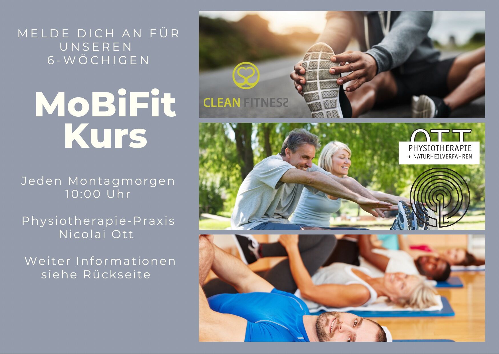 Clean Fitness Martina Holder Physiotherapiepraxis Nicolai Ott