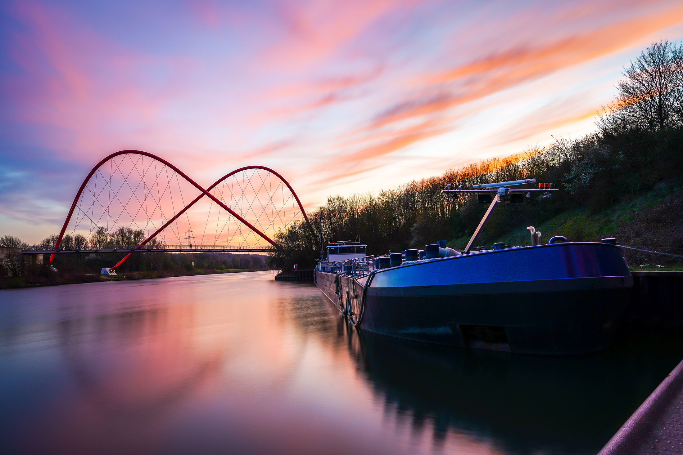 Kanalbrücke im Nordsternpark, in Gelsenkirchen