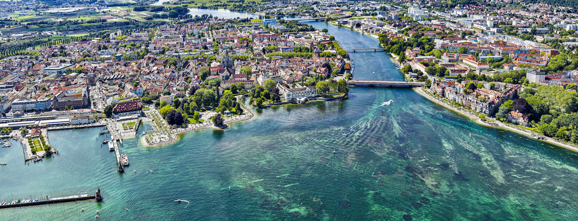 Luftbild von Konstanz am Bodensee