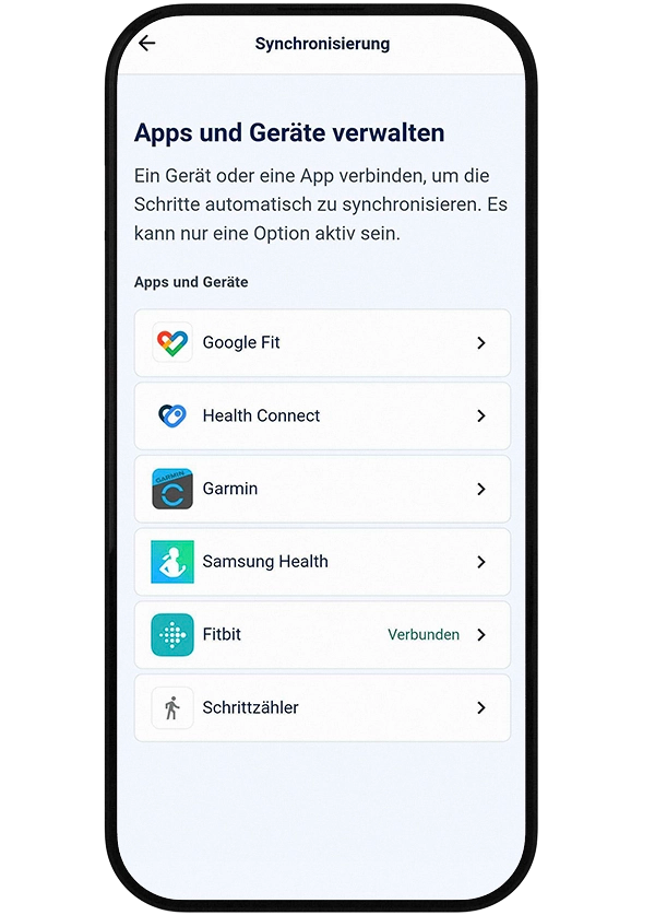 Screenshot aus einer Android App