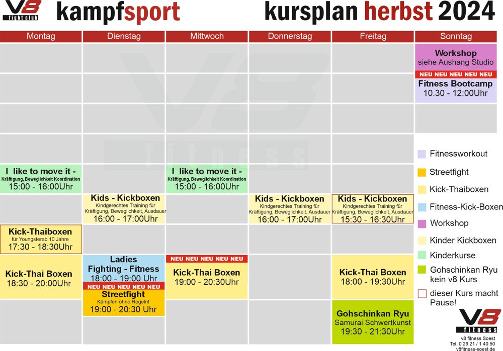 Kursplan Kampfsport