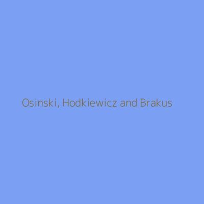 Osinski, Hodkiewicz and Brakus