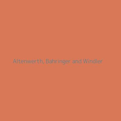 Altenwerth, Bahringer and Windler