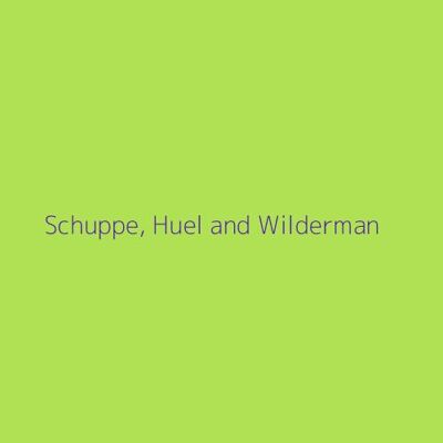 Schuppe, Huel and Wilderman