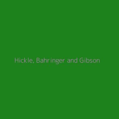 Hickle, Bahringer and Gibson