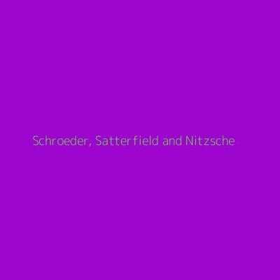 Schroeder, Satterfield and Nitzsche