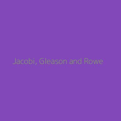 Jacobi, Gleason and Rowe