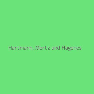 Hartmann, Mertz and Hagenes